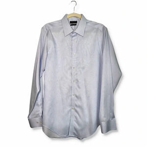 Calvin Klein Slim Fit Performance Non-Iron Blue Button Down Shirt.